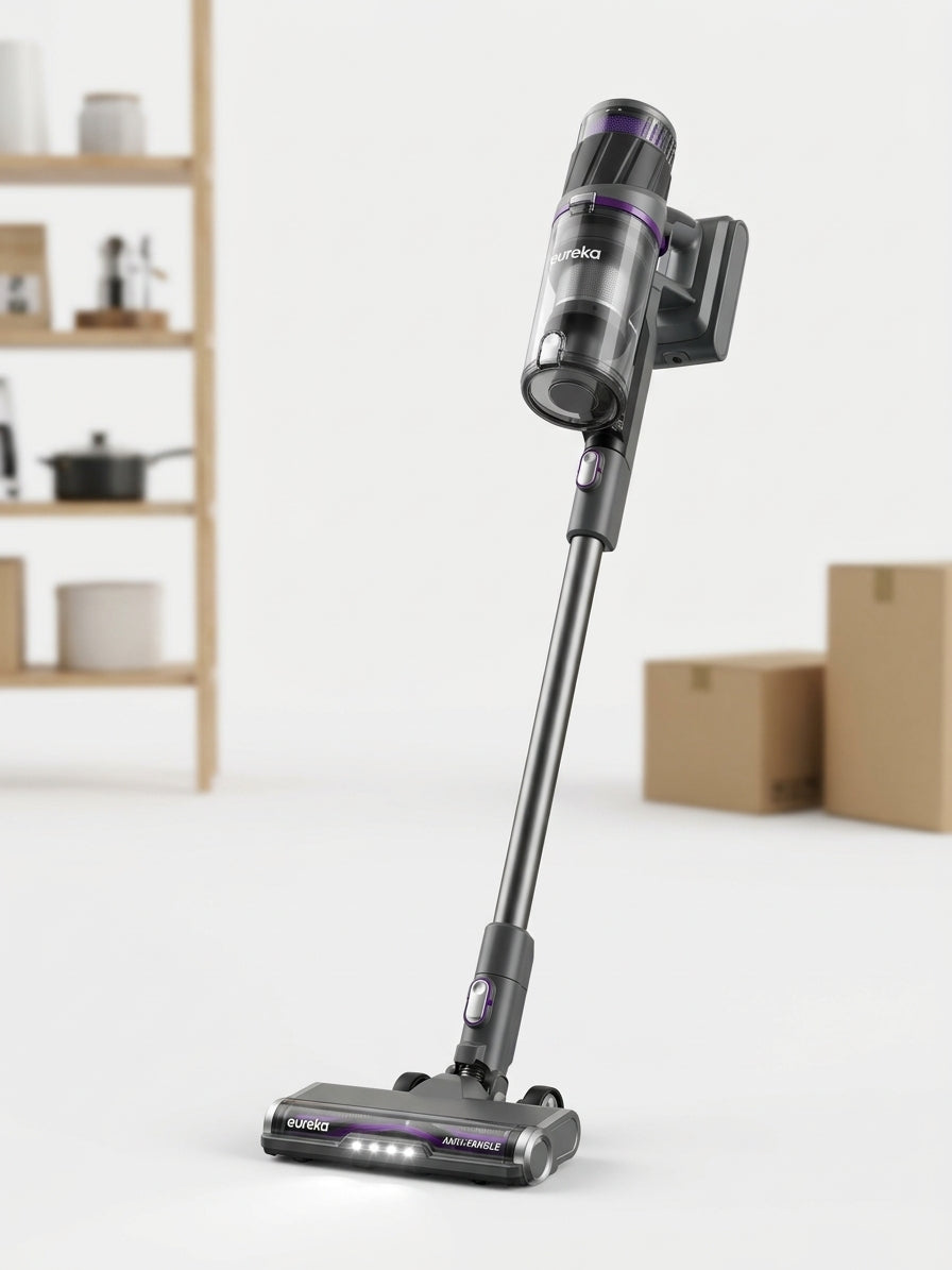 Eureka ReactiSense Cordless Stick Vacuum Cleaner (NEC440BK) – Lightweight, Powerful Suction & Anti-Tangle Brush Roll