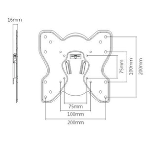 KM20-22F Slim Compact Fixed TV Wall Mount For most 23''-42'' LED, LCD flat panel TVs