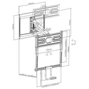 LPA53-461  Full-Motion Above Fireplace Pull-Down TV Wall Mount For 43"-70" TVs Ideal for wood, mansonry and concrete construction weighing up to 35kg (28.6lbs-77lbs)