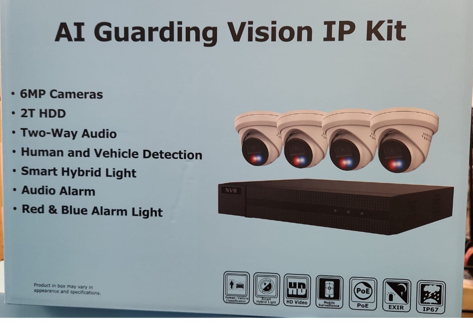 AI Guarding Vision 4ch  IP Security Camera Kit IP-KIT4642-BR  ( HIKVISION )