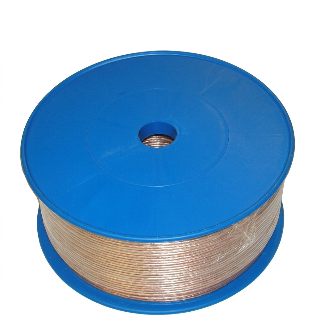 16 Gauge Speaker Wire 500FT Roll – Clear PVC Jacket with Silver & Gold Conductors