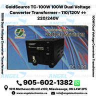 GoldSource TC-100W Voltage Converter 220/240V to/from 110/120V, 100 Watts