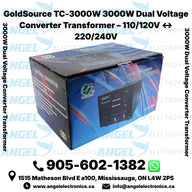 GoldSource TC-3000W 3000W Dual Voltage Converter Transformer – 110/120V ↔ 220/240V