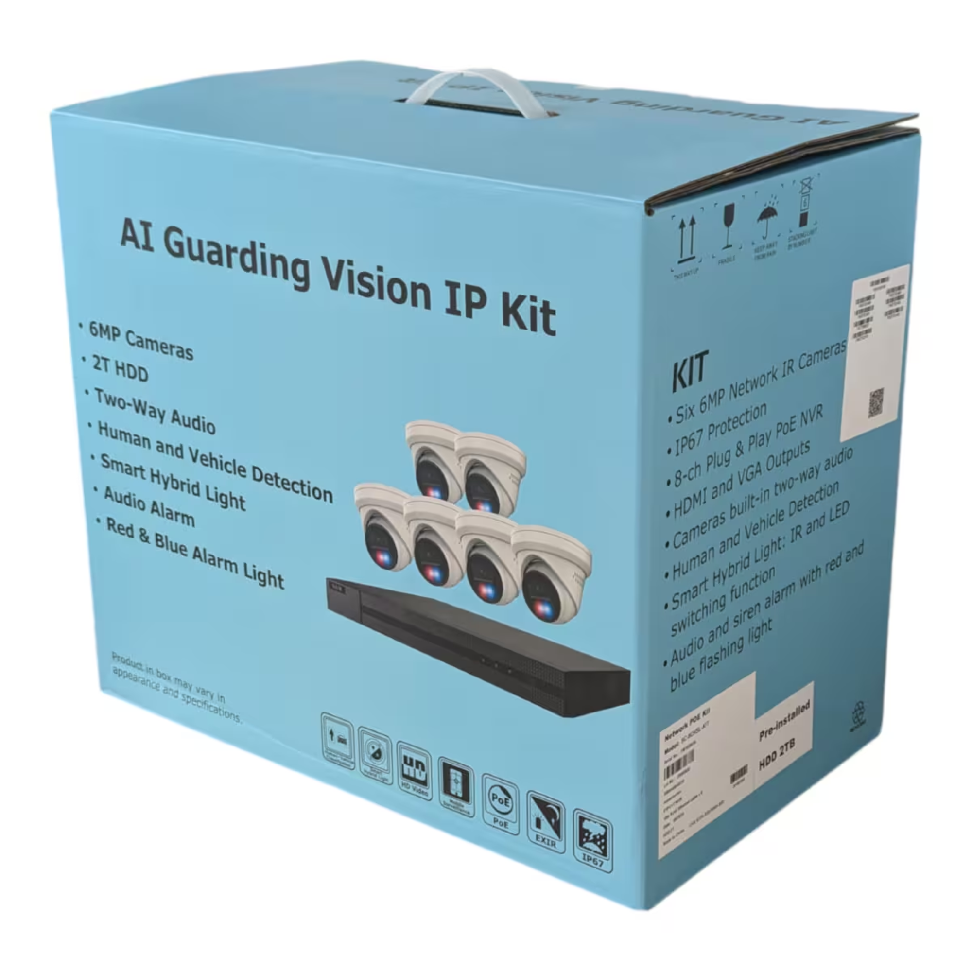 AI Guarding Vision IP KIT  8 CH    ( IP-KIT8662-BR ) HIKVISION