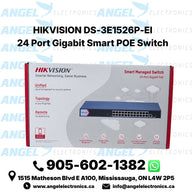 Hikvision DS-3E1526P-EI 24-Port Gigabit Smart PoE Switch – 370W, VLAN, Fiber Uplink