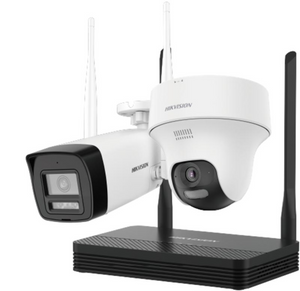 NKS424W03H  4MP H.265 One bullet + One PTDome WiFi NVS Kit ( HIKVISION )