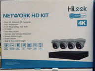 HiLook 4K Network HD PoE Security Camera Kit with 2TB HDD | 4 Channel & 8 Channel NVR | Two-Way Audio | Strobe Light & Siren Alarm