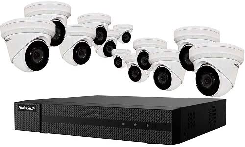 Hikvision IP Security Camera Kit 16 Channel 4K NVR with 12 x 4MP Turret Cameras EKI-K164T412