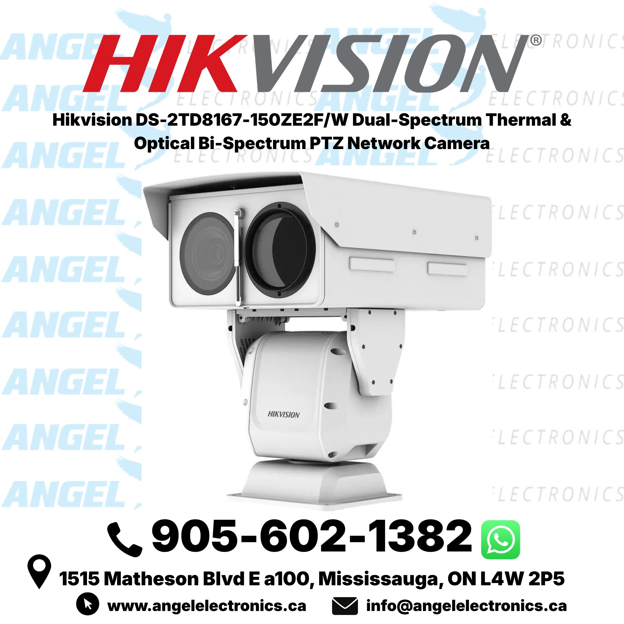 Hikvision DS-2TD8167-150ZE2F/W Dual-Spectrum Thermal & Optical Bi-Spectrum PTZ Network Camera