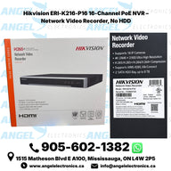 Hikvision ERI-K216-P16 16-Channel PoE NVR – Network Video Recorder, No HDD
