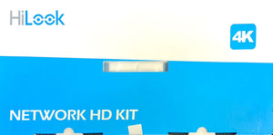 HiLook IK-4284TH-MH/PH/P 4-Channel 4MP Color Vu PoE NVR Kit | 2 TB pre-installed HDD, Water and dust resistant (IP67)