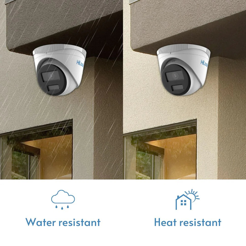 HiLook IPC-T249HA 4MP Wired PoE Security Camera | Smart AI Person/Vehicle Notifications, IP67, Spotlight Night Vision