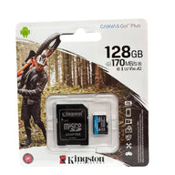 Kingston 128GB microSDXC Canvas Go! Plus Memory Card with SD Adapter, Up to 170MB/s, U3, V30, A2 (SDCG3/128GBCR)
