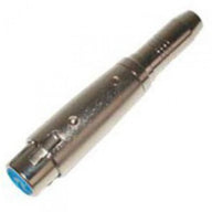 Stereo 3‑Pin Female XLR to 1/4" Female Adaptor (Silver Housing)