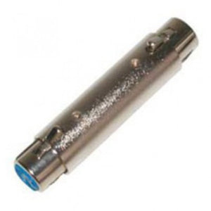 3‑Pin Female XLR to 3‑Pin Female XLR Connector Coupler (Silver Housing)