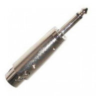 6.5mm Mono Plug to 3‑Pin Female XLR Connector