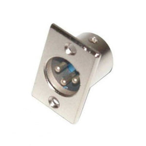 Chassis Mount 3Pin Male XLR Connector (Solder Type, Silver Housing)