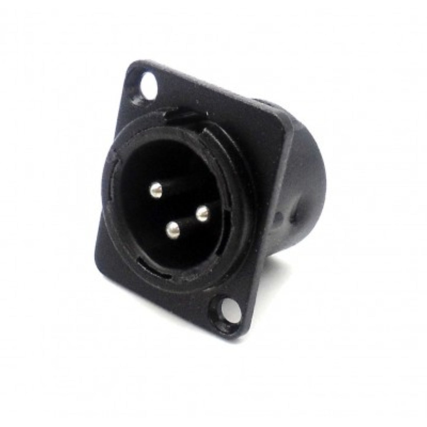 Chassis Mount 3Pin Male XLR Connector (Solder Type, Black Housing)