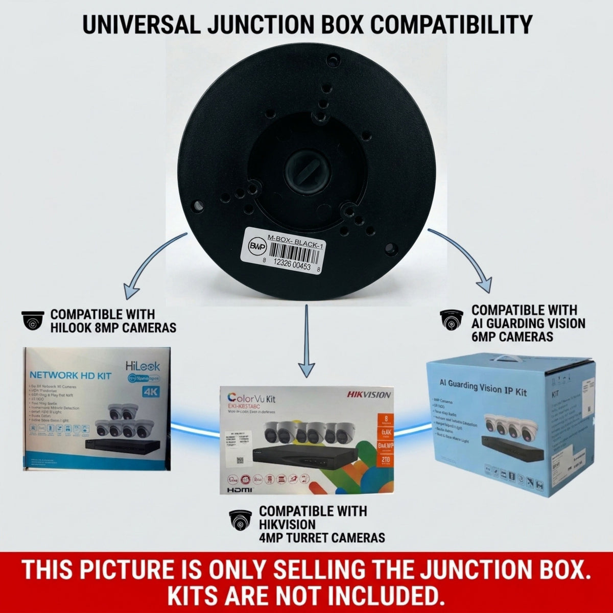 Universal Security Camera Junction Box – Metal | HiLook, Hikvision & A ...