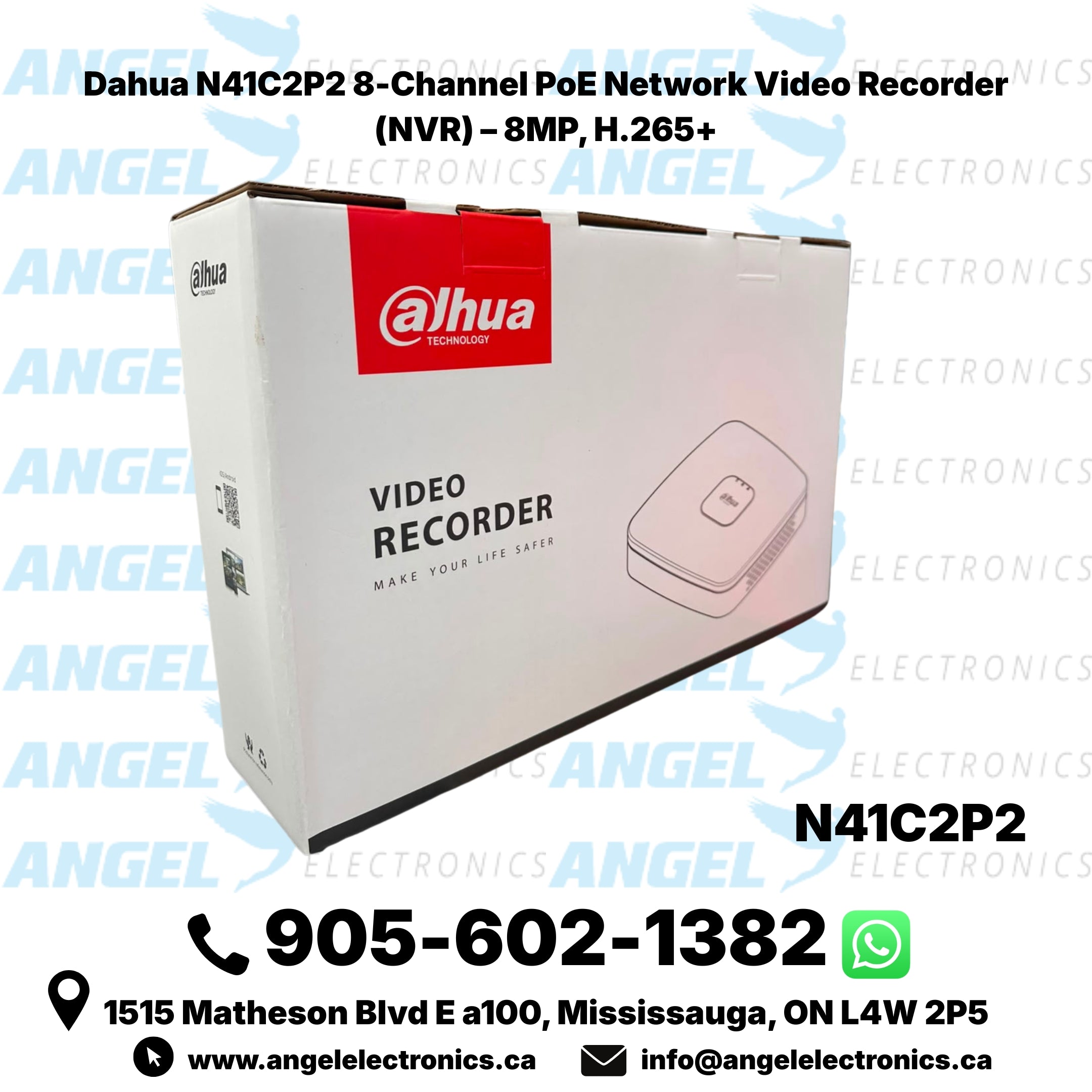 Dahua N41C2P2 8-Channel PoE Network Video Recorder (NVR) – 8MP, H.265+, HDMI/VGA