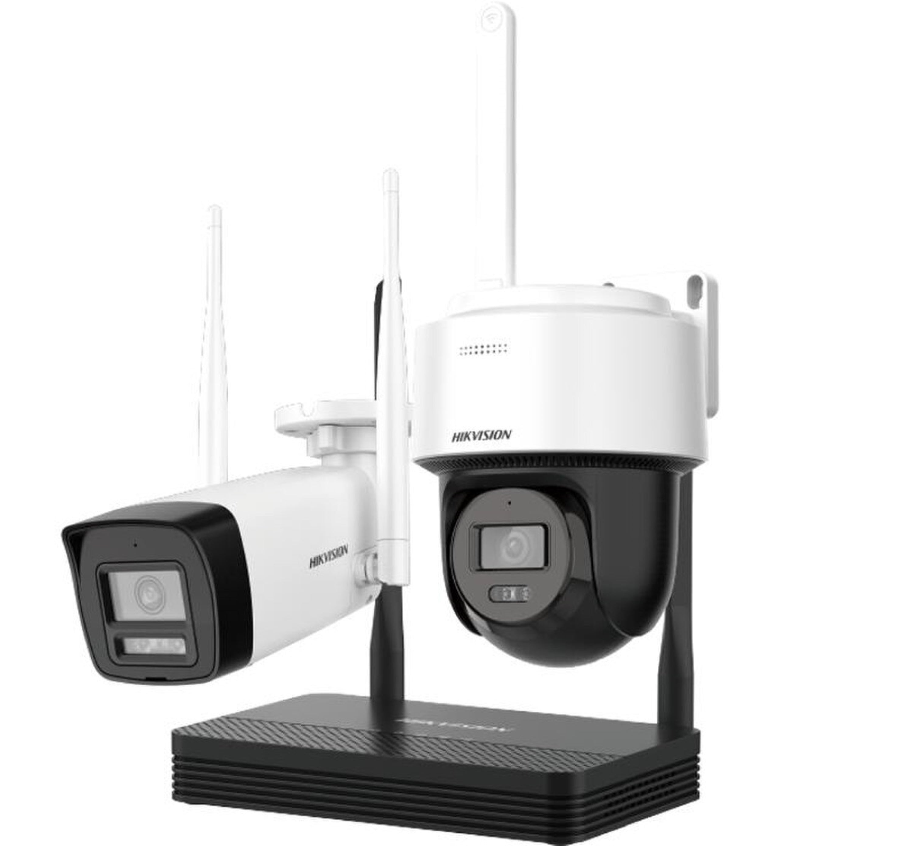 NKS424W03H  4MP H.265 One bullet + One PTDome WiFi NVS Kit ( HIKVISION )