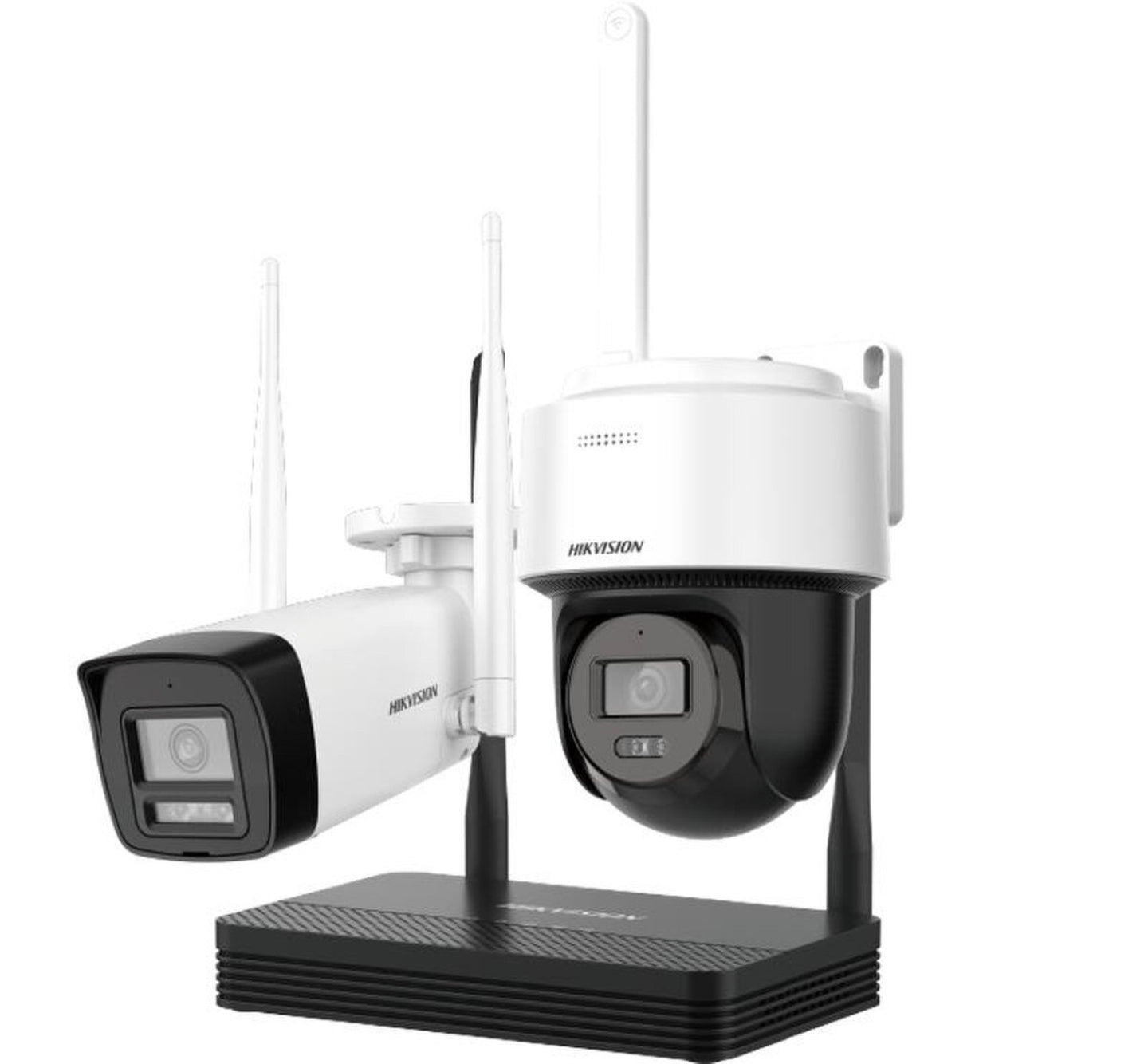 NKS424W03H  4MP H.265 One bullet + One PTDome WiFi NVS Kit ( HIKVISION )