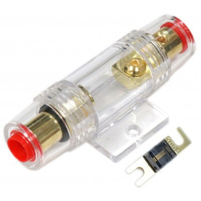 Mini ANL Fuse Holder – Gold Plated, 4GA/8GA Power Wire Compatible