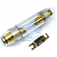 ANL Fuse Holder with Fuse – Gold Plated, 0GA In/Out Power Wire