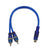 RCA Y Cable 1FT – 1 Female to 2 Male Splitter, High-Quality Audio Cable (Blue)