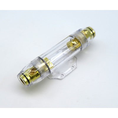 ANL Fuse Holder with Fuse – Gold Plated, 0GA In/Out Power Wire