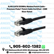 CAT6 550MHz RJ45 Molded Patch Cable – Pure Copper, Fluke Certified, CMR Riser Rated
