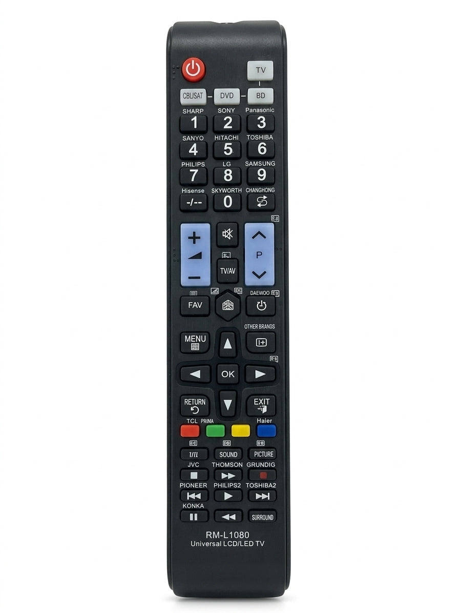 RM-L1080 Universal TV Remote Control – Multi-Brand LCD & LED TV Replacement