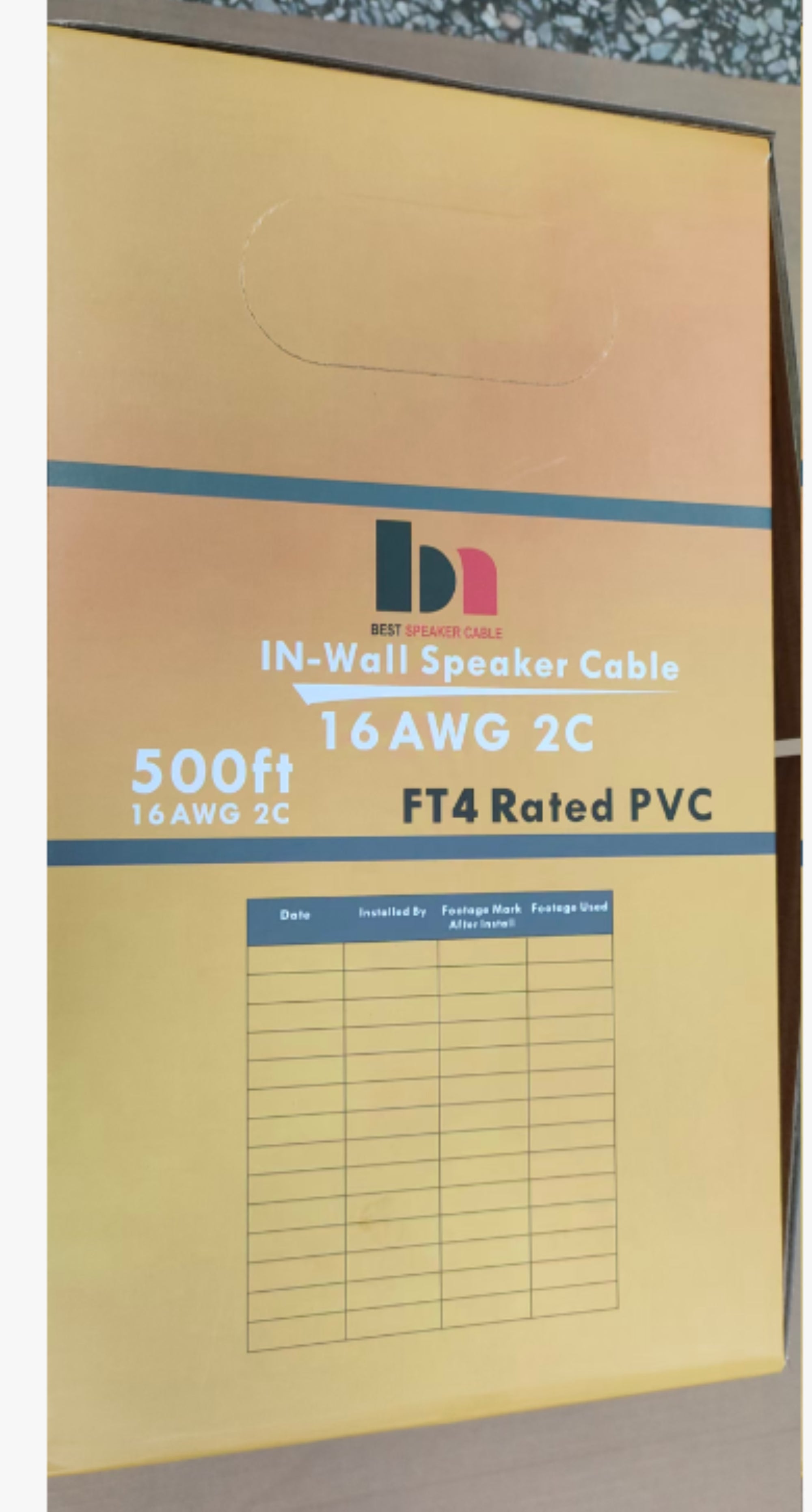 BSC162WH  500 ft. 16 AWG Speaker Wire - 2 Conductor