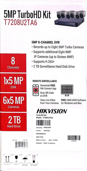 Hikvision T7208U2TA6 TurboHD 7-Piece Kit