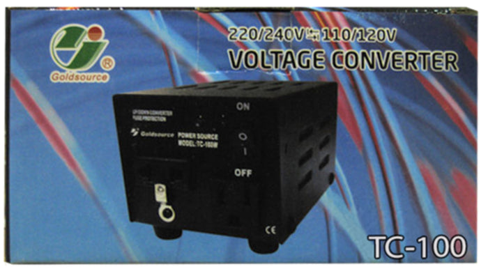 GoldSource TC-100W Voltage Converter 220/240V to/from 110/120V, 100 Watts