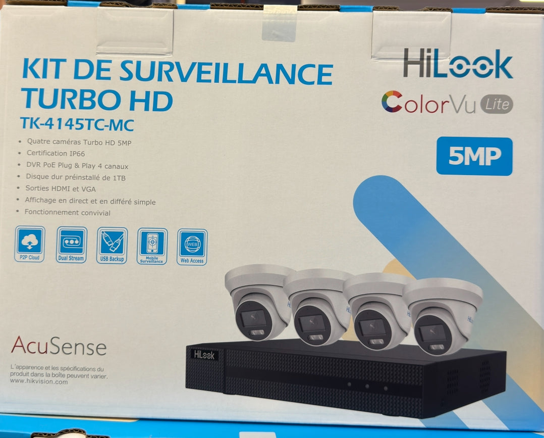 HiLook TK-4145TC-MC 4-Channel 5MP ColorVu Lite DVR Kit