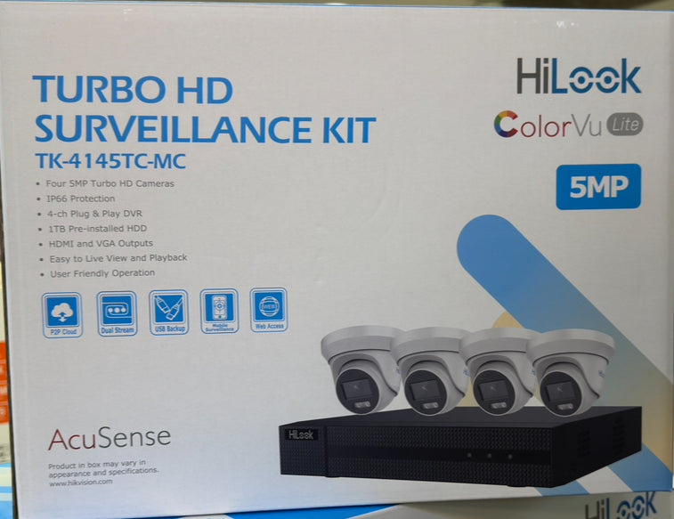 HiLook TK-4145TC-MC 4-Channel 5MP ColorVu Lite DVR Kit