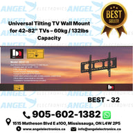 BEST-32 Universal Tilting TV Wall Mount for 42–82" TVs – 60kg / 132lbs Capacity