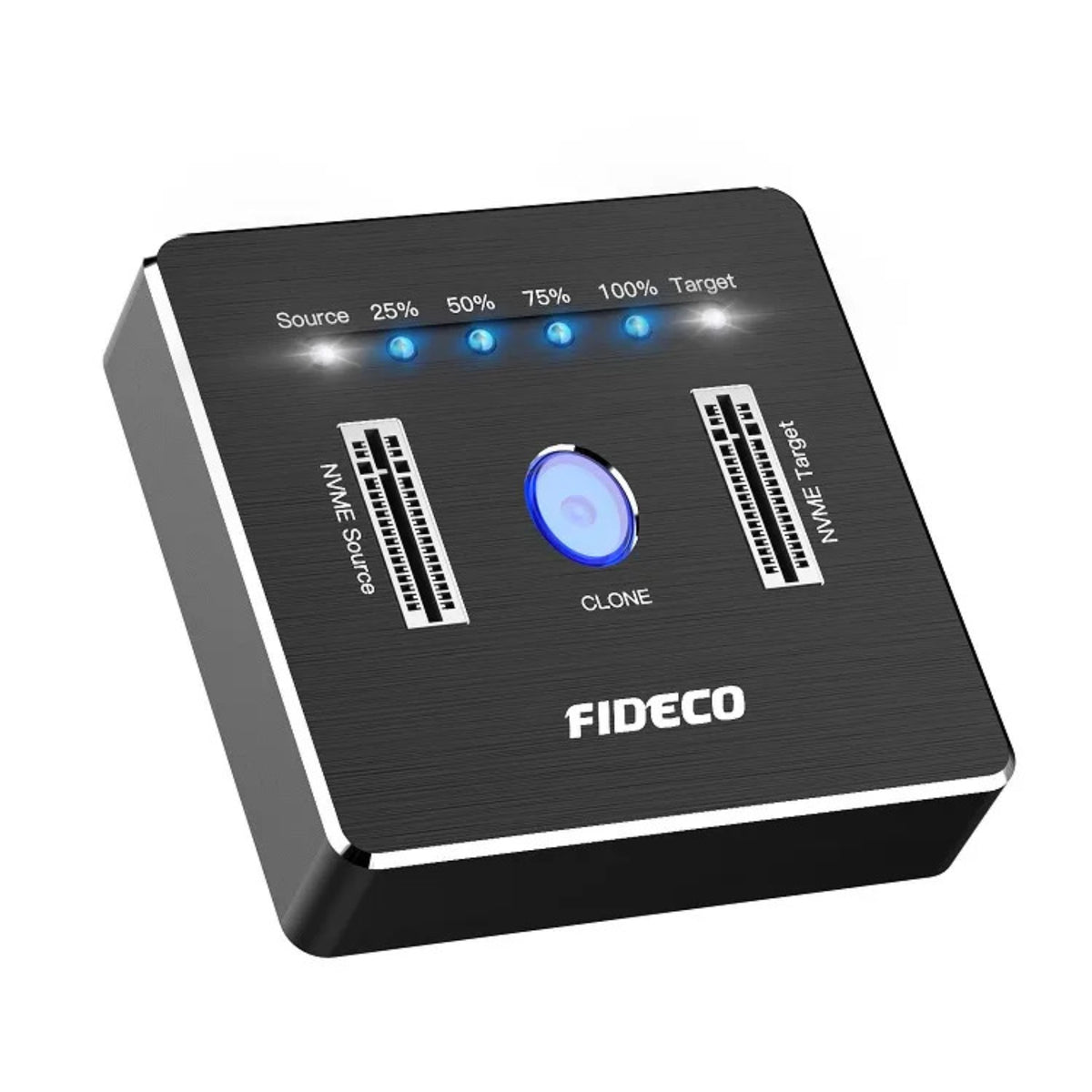 FIDECO M288 Dual-Bay M.2 NVMe SSD Docking Station with Offline Cloning – USB-C 3.1 Gen 2, 10Gbps