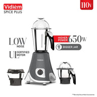Vidiem SPICE PLUS 650W Mixer Grinder – 110V, 1.5L, Stainless Steel Jars