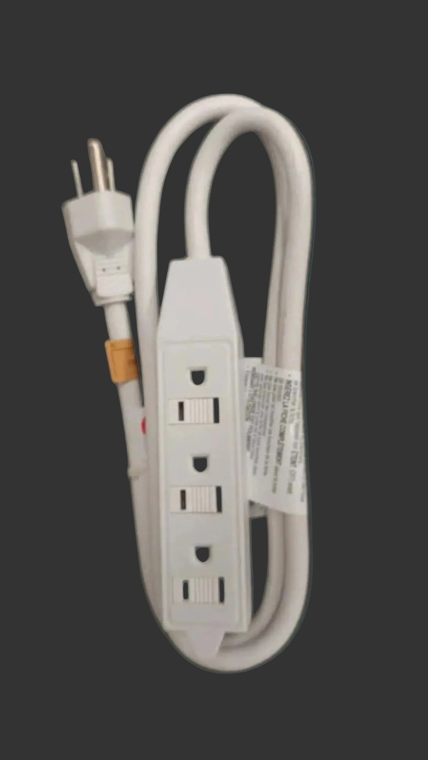 3‑Prong Indoor Extension Cord with Multiple Outlets