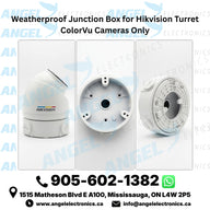 Custom Weatherproof Junction Box for Hikvision Turret ColorVu Cameras Only(Fits DS-2CD1347G2-LUF) – Available in White & Black