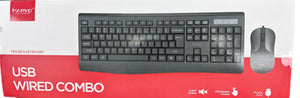 Marvo Touch Wisdom Wired USB Keyboard & Mouse Combo – Plug & Play for PC & Mac