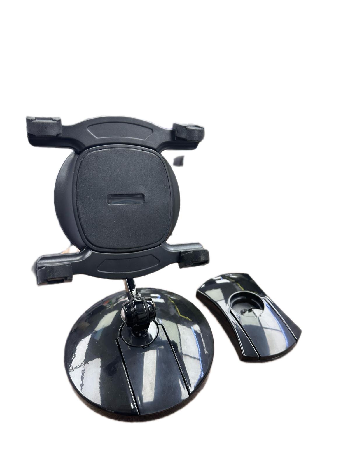 TygerClaw Foldable Tablet Stand for 7"–12" Tablets – 360° Rotating Adjustable Holder (Black)