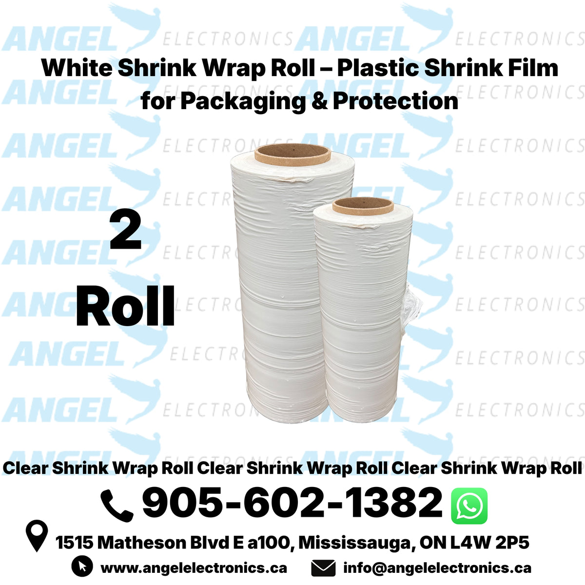 Shrink Wrap Roll – Clear, Black & White Plastic Shrink Film for Packaging & Protection