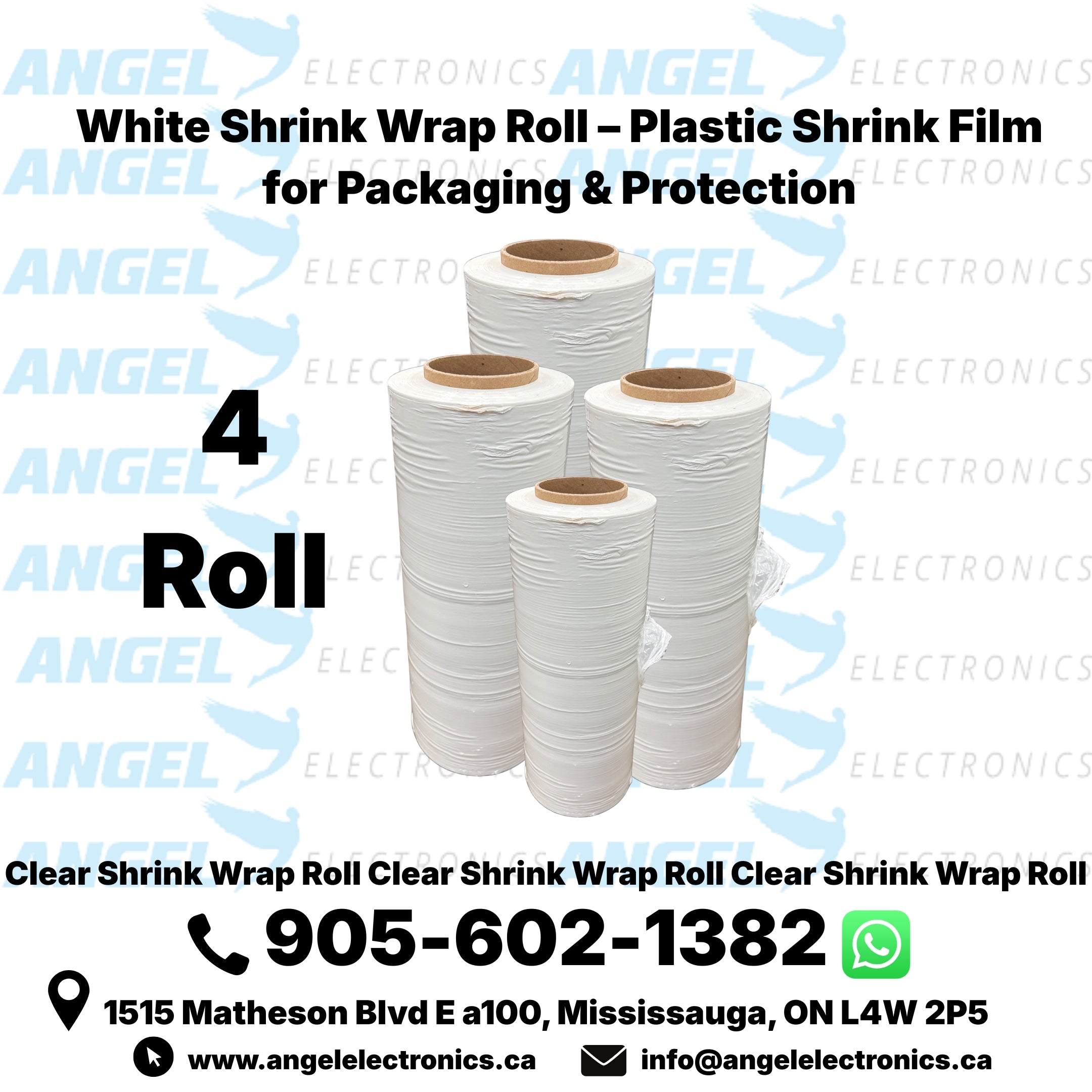 Shrink Wrap Roll – Clear, Black & White Plastic Shrink Film for Packaging & Protection