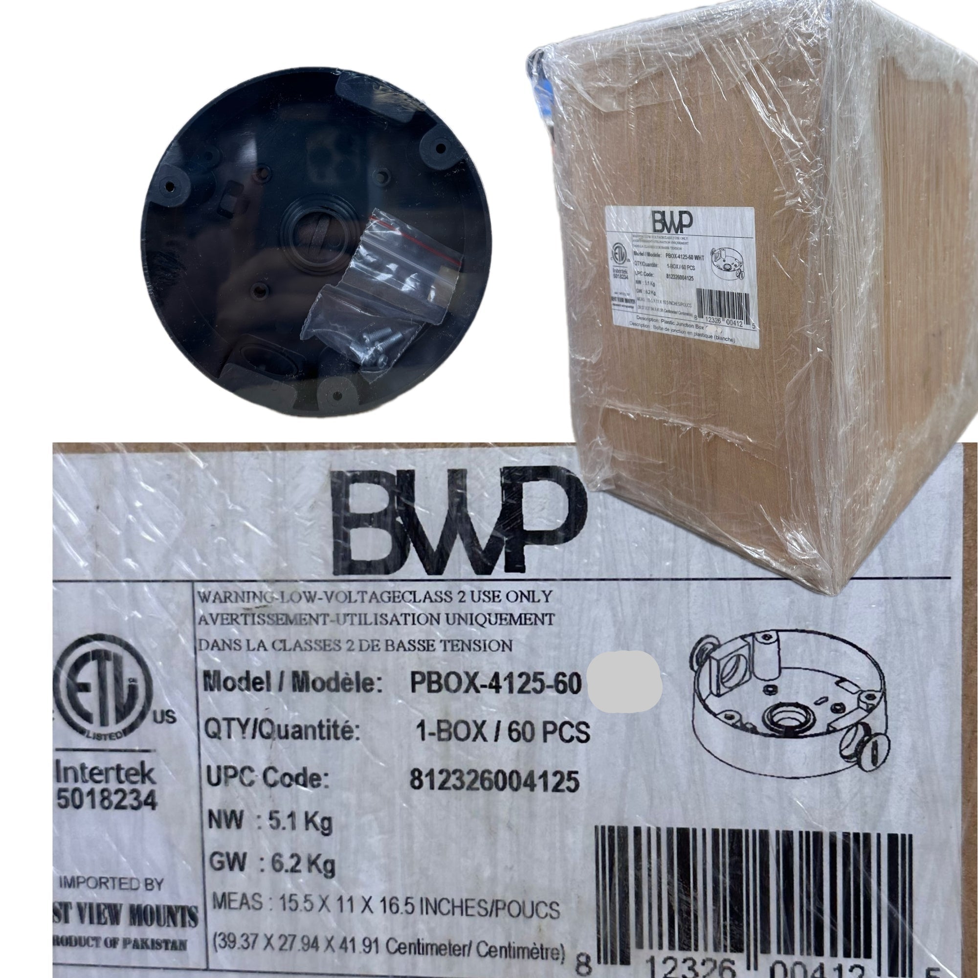 CCTV Camera Junction Box (Pack of 60) – Weatherproof Plastic Enclosure for Security Cameras