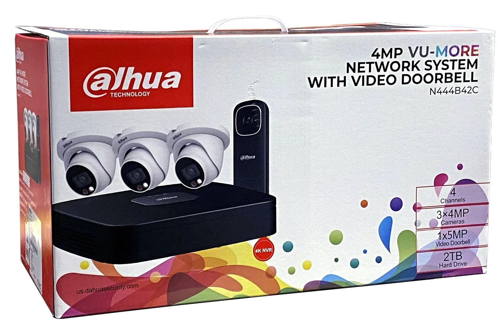 Dahua VU-MORE Color N444B42C-CAN 4-Channel Video Doorbell Security System - 2TB HDD