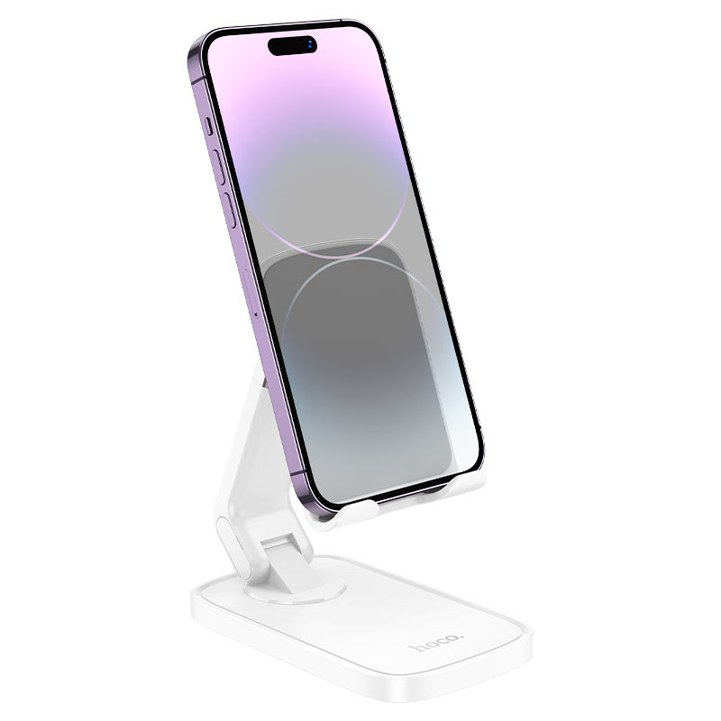 HD8 Blackfish Foldable Desktop Phone Holder Stand | Adjustable Tabletop Mobile Stand for 4.5–7 Inch Smartphones (Black / White)