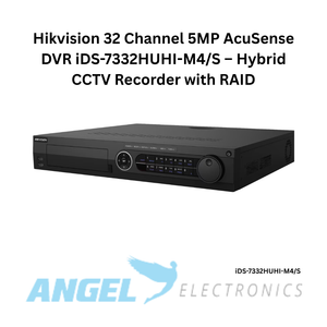 Hikvision 32 Channel 5MP AcuSense DVR iDS-7332HUHI-M4/S – Hybrid CCTV Recorder with RAID